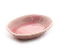 MyTinyWorld 4 x 34mm Dolls House Miniature Pink Ceramic Serving Dishs