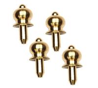 MyTinyWorld 4 x 4.5mm Dolls House Miniature Brass Classic Door Knobs (Hardware, 1:12th Scale, Child, 5230649031)