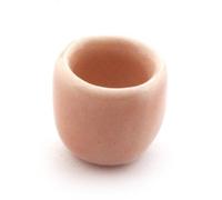 MyTinyWorld 4 x Dolls House Miniature Handmade Tiny Salmon Glazed Ceramic Flower Pots