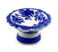 MyTinyWorld 52mm Hand-Painted Dolls House Miniature Glazed Ceramic Bird Bath