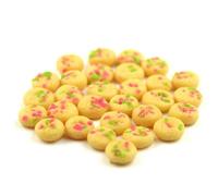 MyTinyWorld 8 x Dolls House Miniature Fruit Topped Shortbread Cookies
