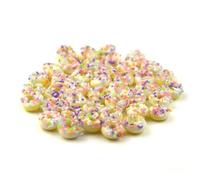 MyTinyWorld 8 x Dolls House Miniature White Iced Glazed Sprinkle Donuts