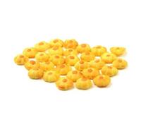 MyTinyWorld 8 x Dolls House Miniature Zesty Orange Iced Flower Biscuits