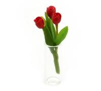MyTinyWorld Bunch of 3 Handmade Dolls House Miniature Red Tulips