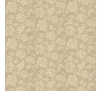 MyTinyWorld Dolls House Beige Floral Pattern On Fabric Style Print Wallpaper