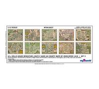 MyTinyWorld Dolls House Miniature 10 UK County Maps John Speed 1610 Set 3