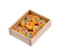 MyTinyWorld Dolls House Miniature Baked Cookies in a Wooden Bakers Tray
