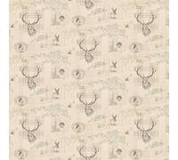 MyTinyWorld Dolls House Miniature Beige And Green Highland Animal Wallpaper