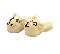 MyTinyWorld Dolls House Miniature Beige Childrens Dog Head Slippers