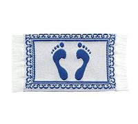 MyTinyWorld Dolls House Miniature Blue Feet Welcome/Bathroom Mat (NW15)