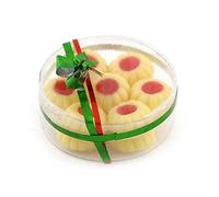 MyTinyWorld Dolls House Miniature Box of 14 Biscuits With Strawberry Centre