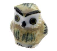 MyTinyWorld Dolls House Miniature Ceramic Dark Brown Owl