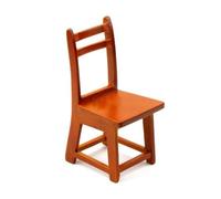 MyTinyWorld Dolls House Miniature Chunky Dark Wood Chair