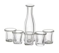 MyTinyWorld Dolls House Miniature Handmade Carafe and 5 Glass Set