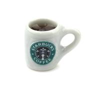 MyTinyWorld Dolls House Miniature Handmade Mug Of Coffee - White Ceramic