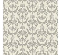 MyTinyWorld Dolls House Miniature Heraldic Style Dark Grey Design Wallpaper