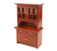 MyTinyWorld Dolls House Miniature Mahogany Coloured Kitchen Cupboard