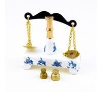 MyTinyWorld Dolls House Miniature Metal And Wood Victorian Scales