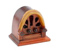 MyTinyWorld Dolls House Miniature Old Style Classic Shaped Wood Radio