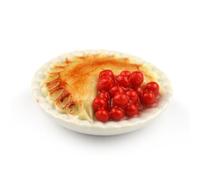 MyTinyWorld Dolls House Miniature Open Generously Filled Cherry Pie