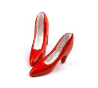 MyTinyWorld Dolls House Miniature Pair of Ladies Red High Heeled Shoes