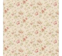 MyTinyWorld Dolls House Miniature Pale Red Mixed Flower Design Wallpaper