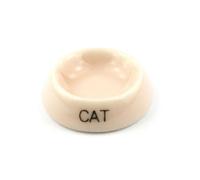 MyTinyWorld Dolls House Miniature Pink Handmade Ceramic Cat bowl