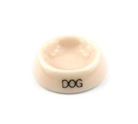 MyTinyWorld Dolls House Miniature Pink Handmade Ceramic Dog Bowl