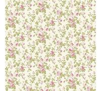 MyTinyWorld Dolls House Miniature Pink Vintage Trailing Rose Wallpaper