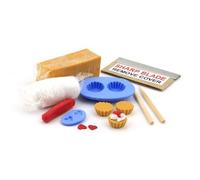 MyTinyWorld Dolls House Miniature Strawberry Heart Tart Kit With Silicone Mould