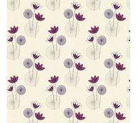 MyTinyWorld Dolls House Miniature Styalised Purple Flower Wallpaper
