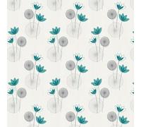 MyTinyWorld Dolls House Miniature Styalised Teal Flower Wallpaper