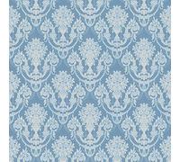 MyTinyWorld Dolls House Miniature Wallpaper Duck Egg Blue Chandelier Damask 1:12th Scale 200gsm Silk Paper 0.1mm x 304mm x 438mm Adult Fantasy TOYS_AND_GAMES