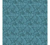 MyTinyWorld Dolls House Miniature Wallpaper - Peacock On Teal Wallpaper - 1:12th Scale - Unisex - Adult