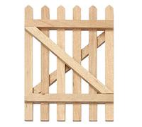 MyTinyWorld Dolls House Miniature White Wood Picket Gate - 77x55x4mm - Unisex - Age 3+