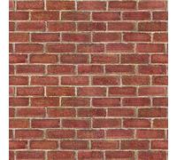 MyTinyWorld Pack of 5 Dolls House Dark Red Wave Brick Pattern Cladding Sheets