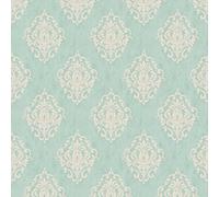 MyTinyWorld Pack of 5 Dolls House Duck Egg Blue Floral Diamond Wallpaper Sheets