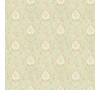 MyTinyWorld Pack of 5 Dolls House Mixed Colour Damask Flower On Green Wallpaper Sheets