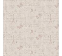 MyTinyWorld Pack of 5 Dolls House Pale Red Vintage French Themed Wallpaper Sheets