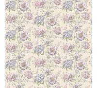 MyTinyWorld Pack of 5 Dolls House Pink And Violet Mixed Flowers On Cream Wallpaper Sheets