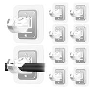 Mytium 10PCS Self-Adhesive Curtain Hooks,No Drill Curtain Pole - Easy Install Pole Brackets, Adjustable Rods, Perfect for Doors, Windows & Swinging Doors Accessories for Home Use