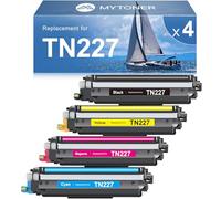 MYTONER TN227 High Yield Toner Cartridge 4 Pack Compatible for Brother TN227 TN-227 TN227BK TN223 for HL-L3210CW MFC-L3750CDW MFC-L3710CW HL-L3270CDW Printer (TN-227BK/C/M/Y High Yield, 4PK)