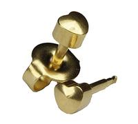 Mytoptrendz® 1 pair Sterilized Hypoallergenic Stud Ear Piercing Earrings Gold Tone 4mm Heart Shaped Stud Fashion Earrings