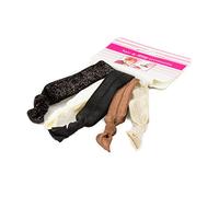 Mytoptrendz® 10 Pcs Knotted Elastic Ribbon Hair Ties Soft Stretchy Ponytail Holder Bands Girls Ladies Hair Accessory-Assorted Brown Shade Glitter and Plain (Assorted Brown Mix)