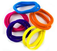 Mytoptrendz® 10 pcs Large Thick Stretchy Soft Hair Bobbles Girls Ponytail Holders Hair Elastics Super Soft Fabric Hair Ties Endless Snag Free Ponies for Girls Women Thick Hair (Bright Colour)
