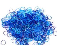Mytoptrendz® 1000 pcs Small Braiding Ultra Elastic Ponytails Hair Bands Blue