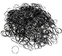 Mytoptrendz - 1000pcs -Small Thin Elastic Hair Bands Soft Strong Elastic Rubber Bands for Ponytails and Braids Hair Ties for Kids, Girls & Women (Black - Ultra)