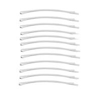Mytoptrendz® 12 Pcs Extra Long Bobby Pins Classic Plain Wide Strong Jumbo Metal Hair Clips Slides Wide Flat Curve Shape Hairpins for Women Thick Long Updo Hair Style (Silver-8cm)