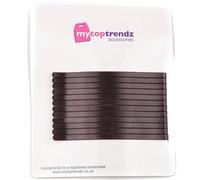 Mytoptrendz® 12 Pcs Extra Long Jumbo Bobby Hair Pins Curved Metal Hair Clips for Women Girls Long Thick Short Hair Accessories(Brown-80mm)