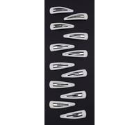 Mytoptrendz® 12 pcs Set Kids Accessories Sleek Smooth Epoxy Click Clack Hair Clips Small Slides Hairpin for Toddler, Girls and Women Secure Thin Fine Thin Flyaway Hair(White)